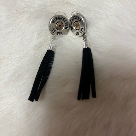 Winchester Sterling Silver Bullet Casing Earrings - Picture 1 of 3